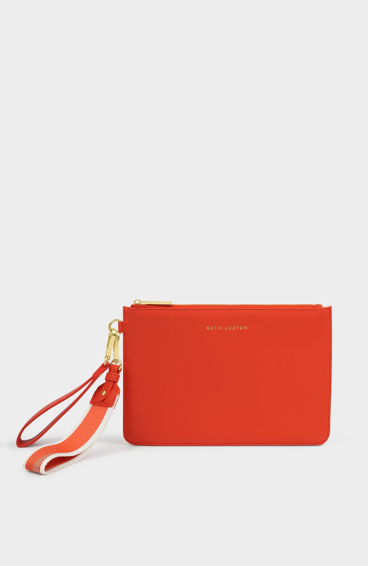 Hallie Wristlet Pouch, Main, color, Deep Orange