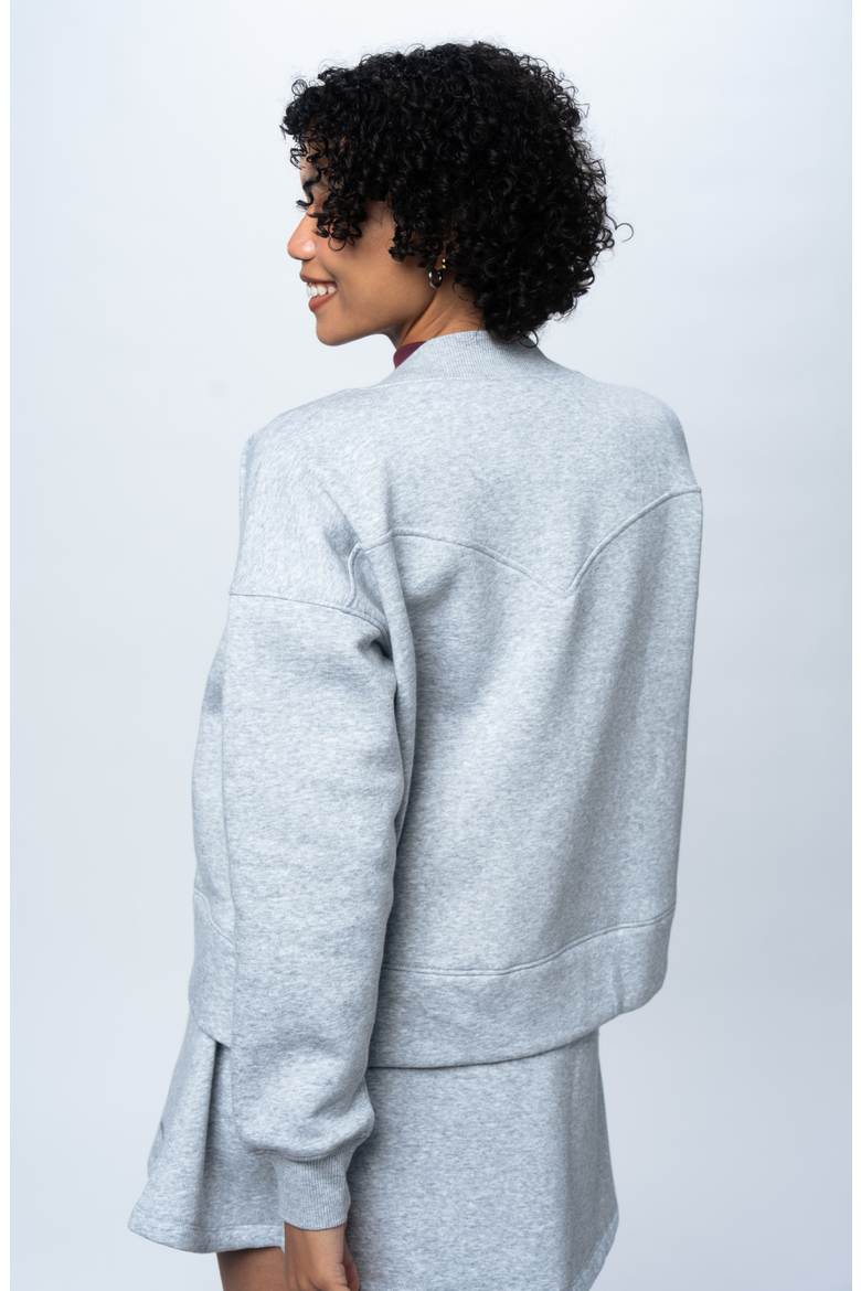 SportFleece Cardigan, Alternate, color, Heather Grey