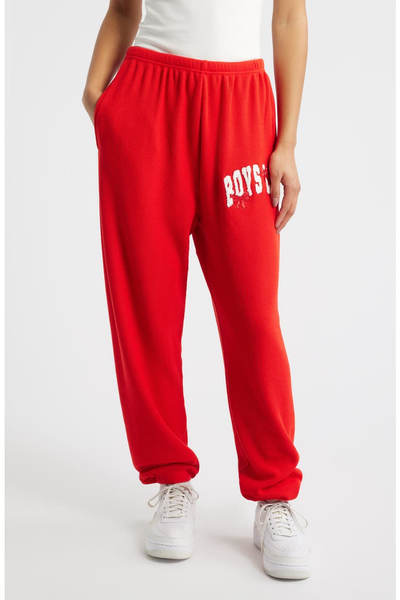 Wrap Me in a Bow Kimmy Joggers, Main, color, RED