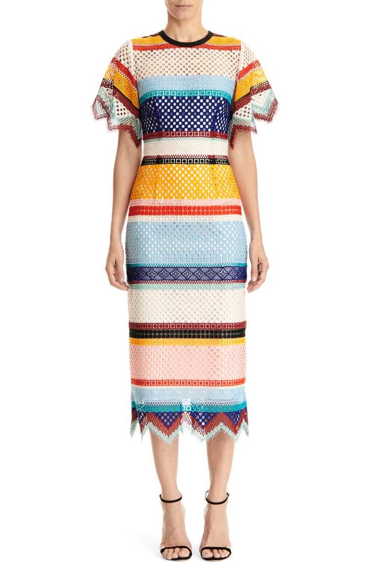 Short Sleeve Sheath Dress, Main, color, MULTI