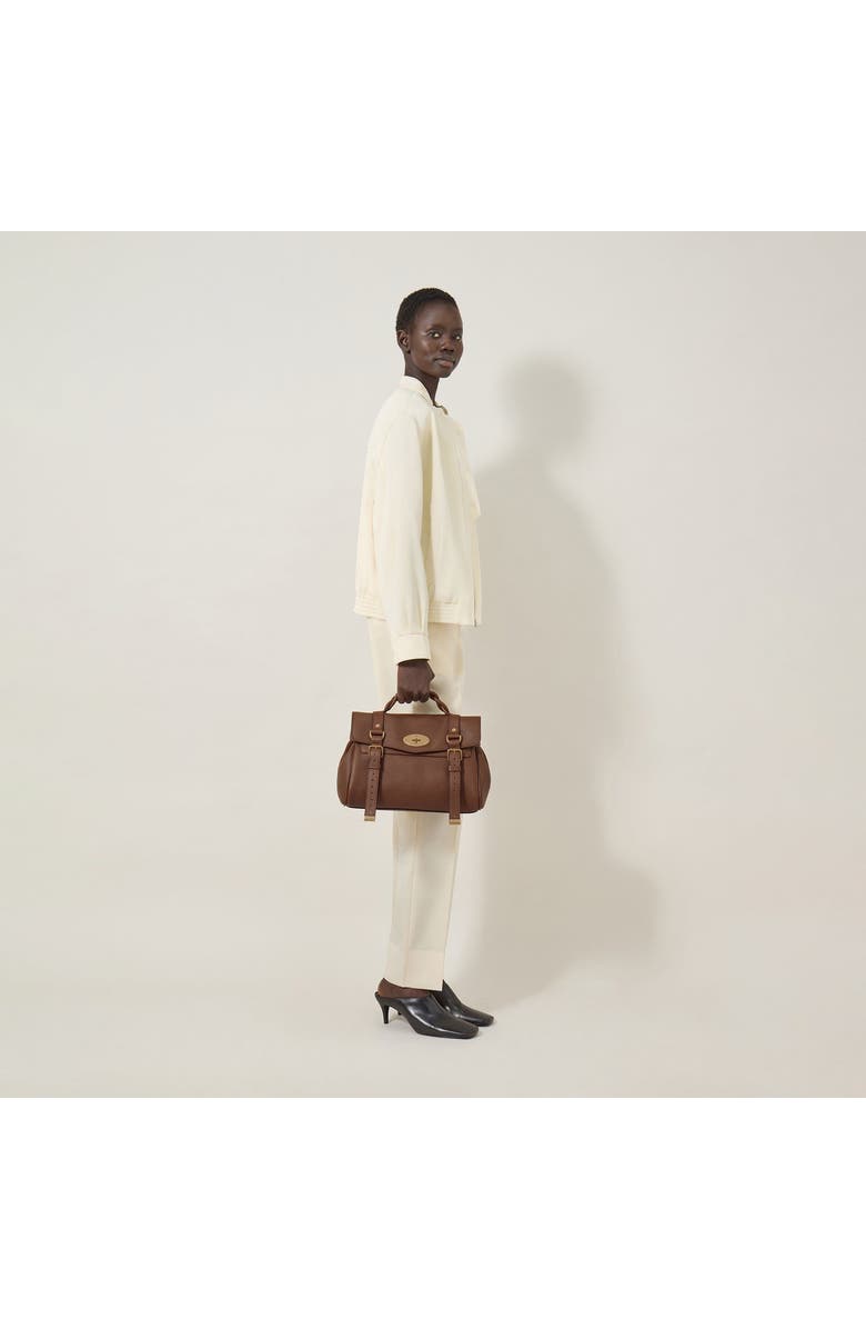 Mulberry Alexa Leather Satchel, Alternate, color, Bright Oak