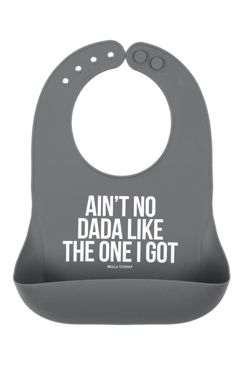 Ain't No Dada Silicone Wonder Bib, Main, color, GREY