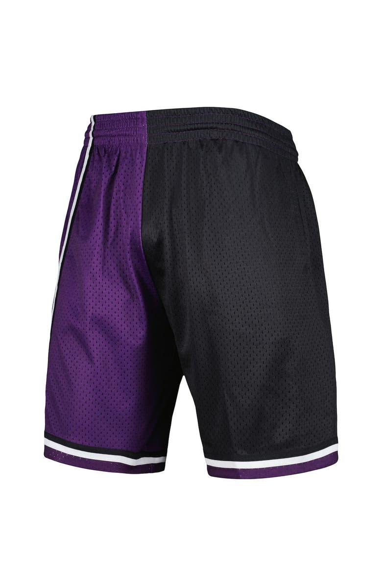 Mitchell & Ness Men's Mitchell & Ness Black/Purple Sacramento Kings Hardwood Classics 2000 Split Swingman Shorts, Alternate, color, Black