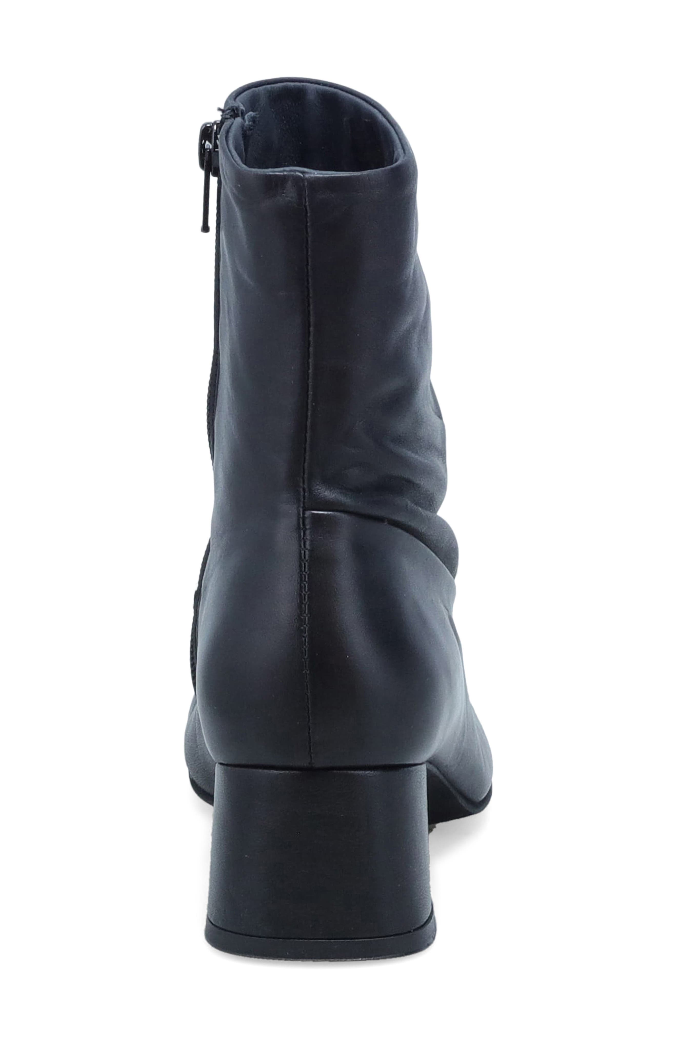 Gayle Leather Bootie, Alternate, color, BLACK