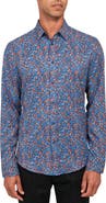 Brooklyn Brigade Slim Fit Liberty Floral Recycled 4-Way Stretch Performance Long Sleeve Shirt