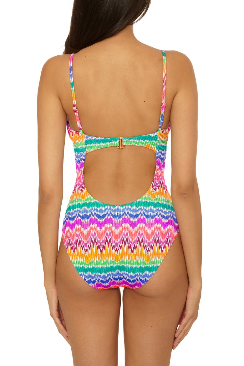 Rio Metallic One-Piece Swimsuit, Alternate, color, PINK MULTI