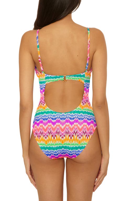 Becca Rio Metallic One-piece Swimsuit In Multi