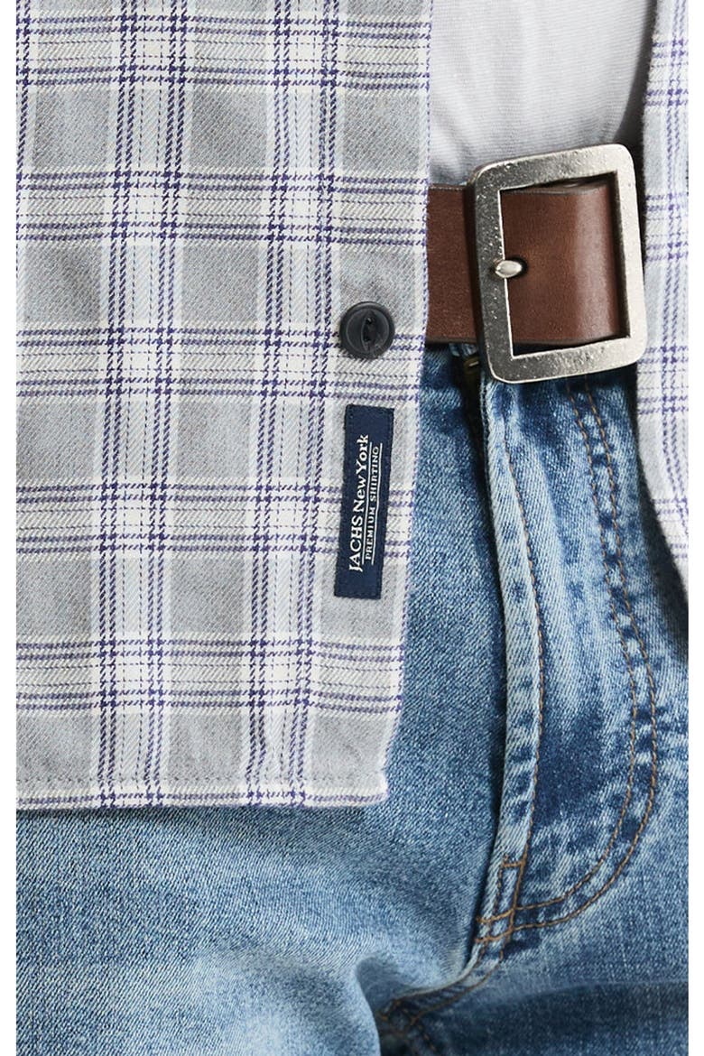 Manor Stretch Flannel Button-Down Shirt, Alternate, color, Light Grey
