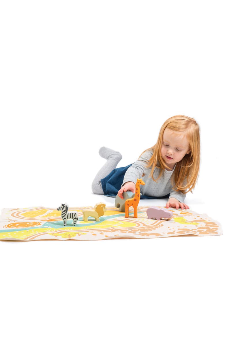 Tender Leaf Toys Safari Animal Playmat, Alternate, color, Multi