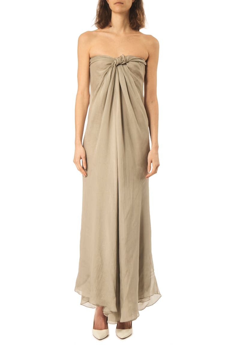 Interior Mirabel Strapless Silk Gown, Main, color, 