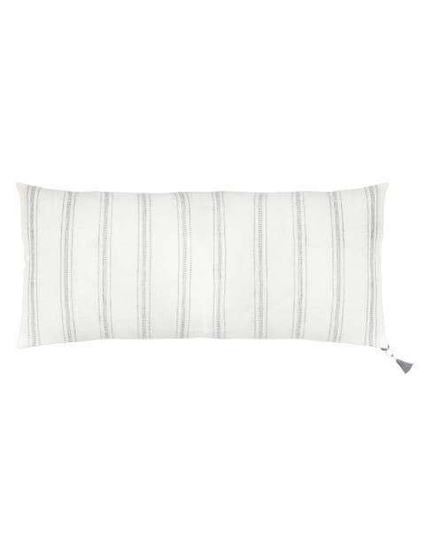 Petite Beige Stripe Linen Pillow Cover Only
