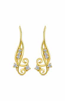 BLING JEWELRY CZ Crawler Earrings