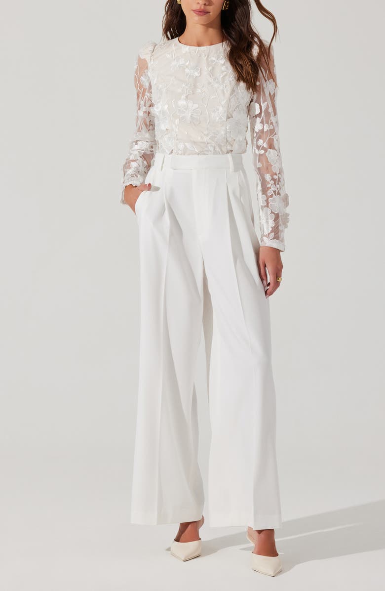 ASTR the Label Milani Wide Leg Pants, Alternate, color, White