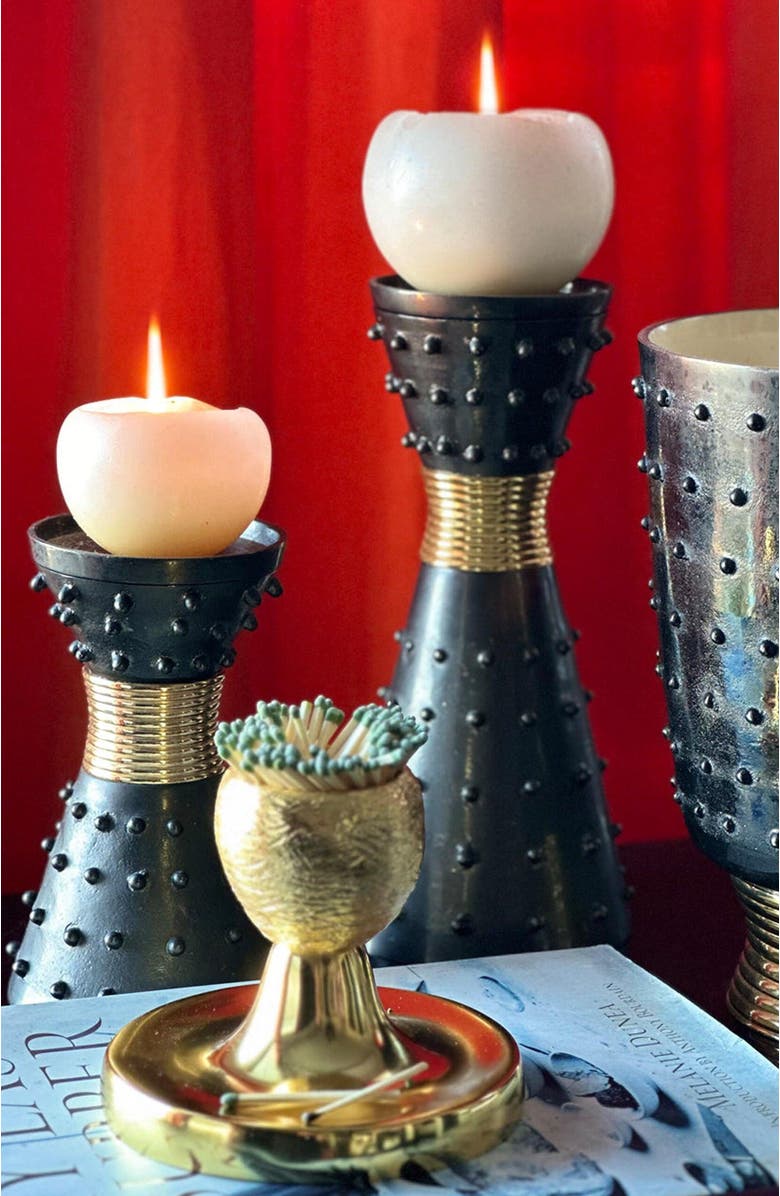 Lunares Matchbox Holder, Alternate, color, Antique Silver