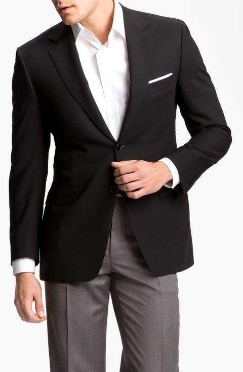 Classic Fit Solid Wool Blazer
