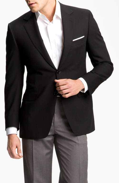 Canali Classic Fit Solid Wool Blazer in Black  product