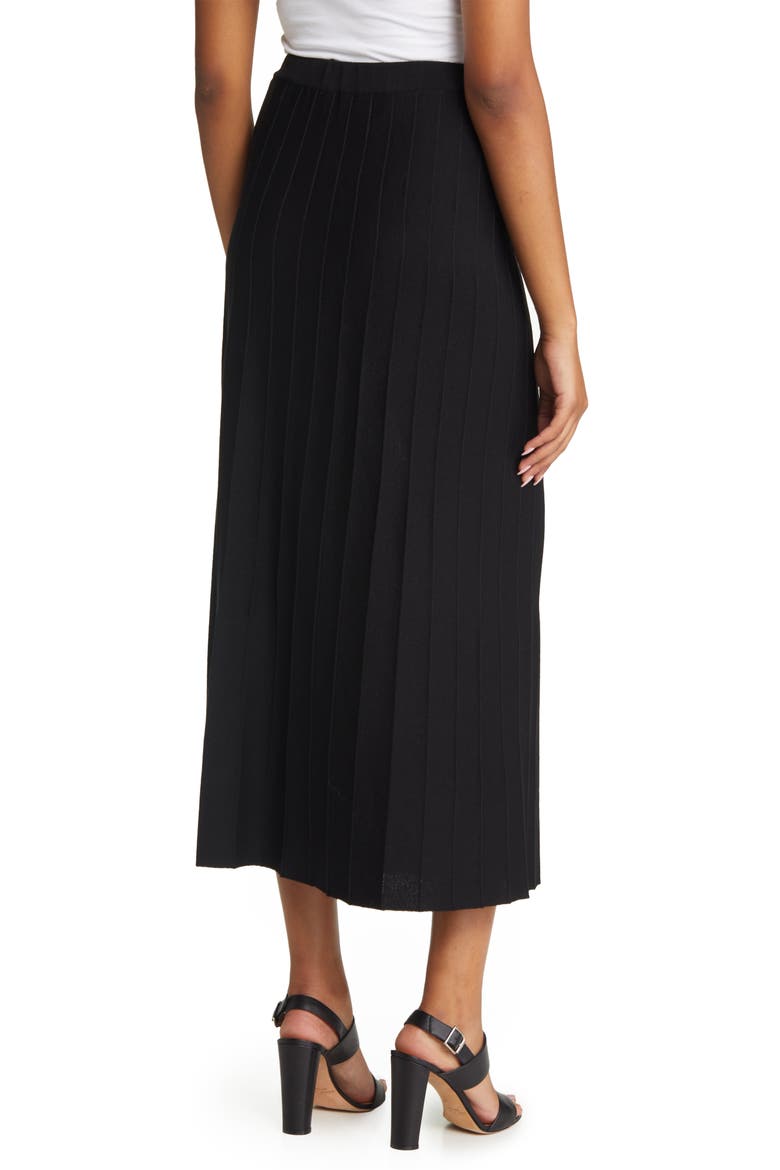 Pleated Pull-On Skirt, Alternate, color, BLACK
