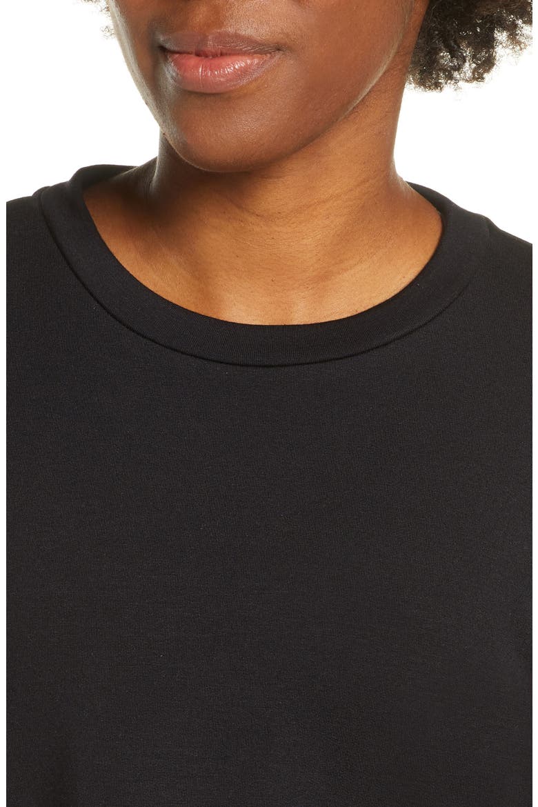 Tunnel Sleeve Crop Pullover, Alternate, color, BLACK
