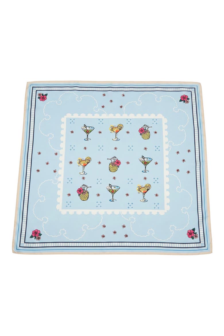 Cocktail Satin Scarf, Main, color, LIGHT BLUE