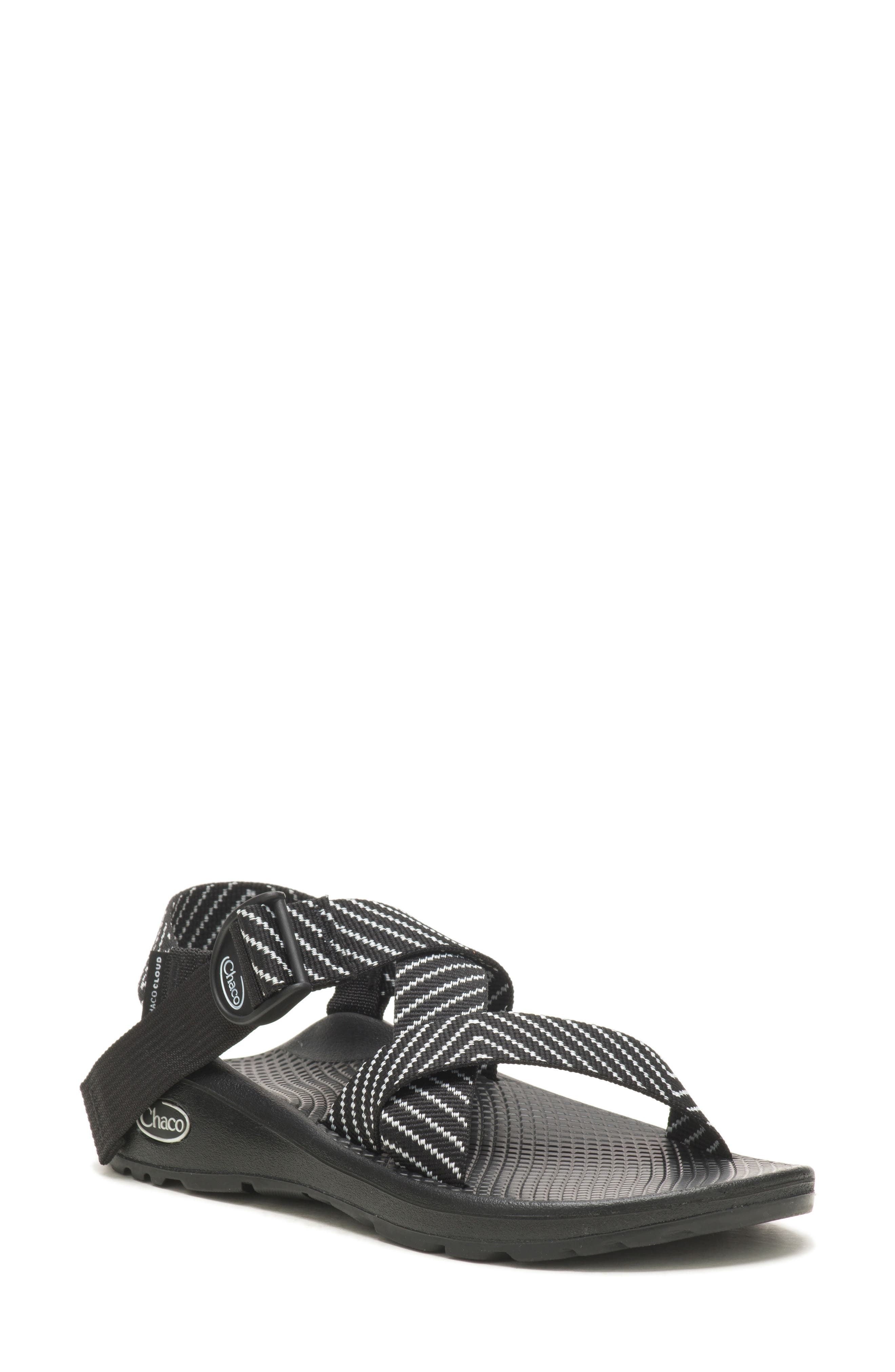 Chaco Mega Z Cloud Sandal, Main, color, Vibin Black/ White