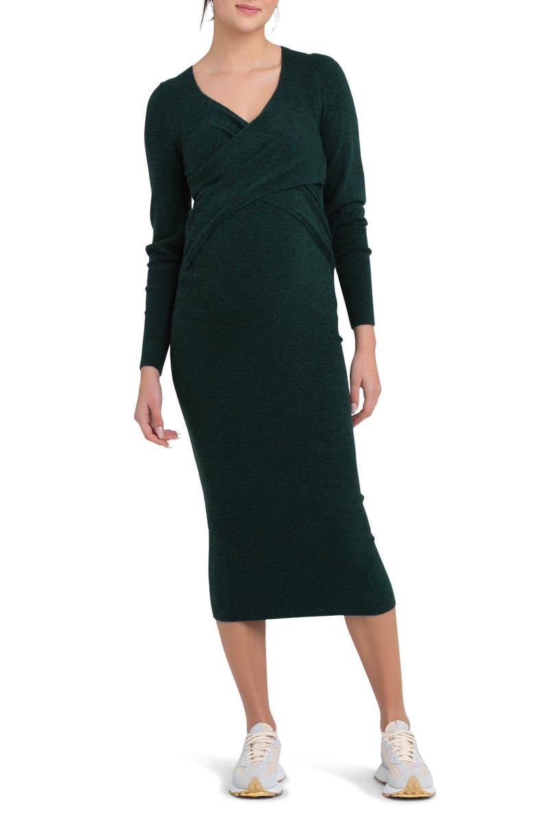 Ripe Maternity Heidi Long Sleeve Maternity/Nursing Dress, Main, color, 