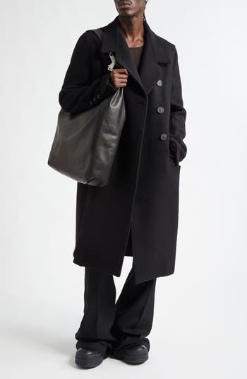 【関税込み】Rick Owens ブラック Porterville Officer コート Rick Owens Porterville Melton Wool Officer Coat | Nordstrom
