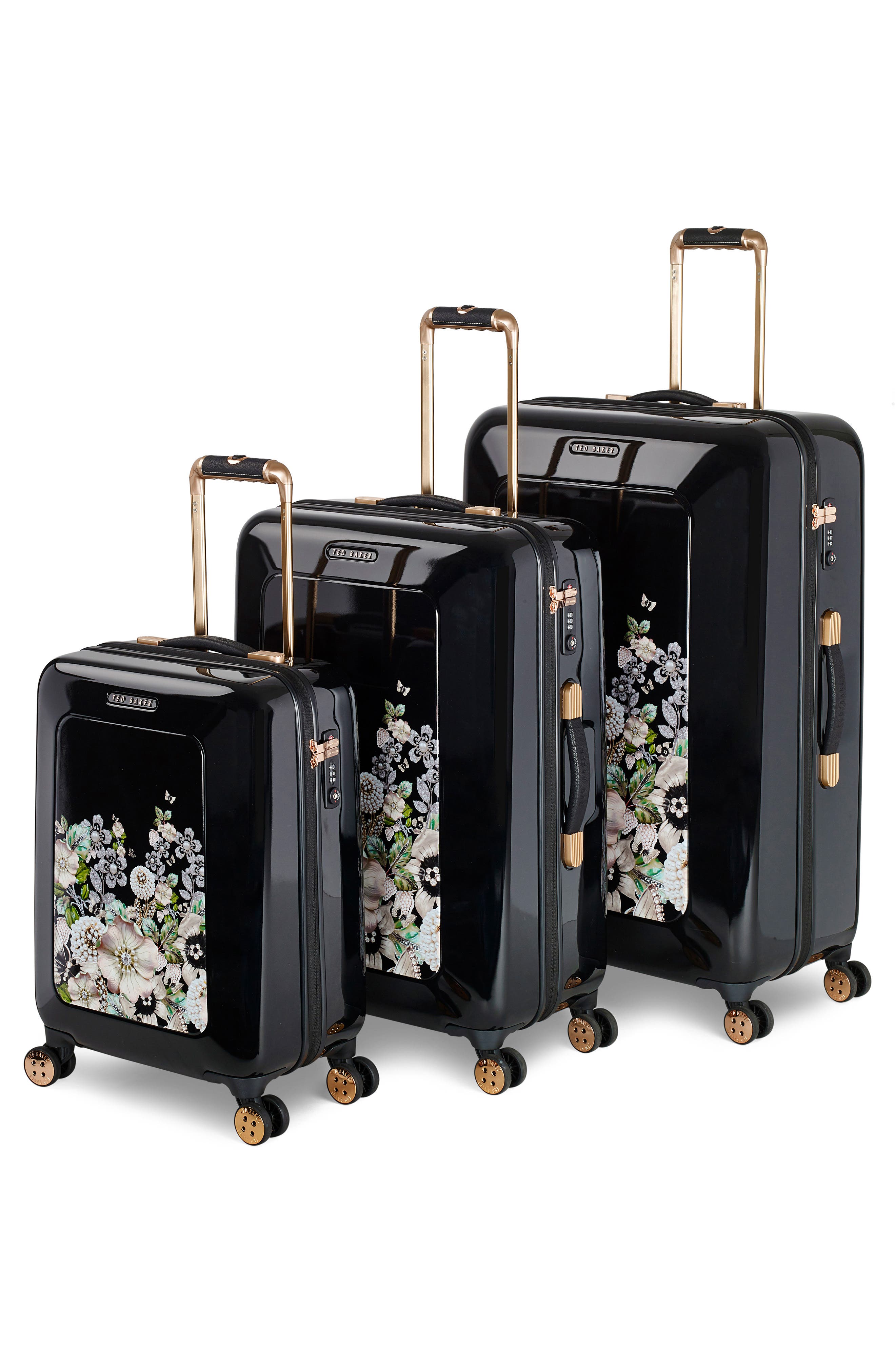 Ted Baker London Medium Gem Gardens 26-Inch Hard Shell Spinner Suitcase, Alternate, color, 