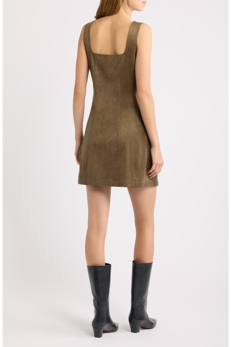 Urban Fall Faux Suede Minidress, Alternate, color, OLIVE