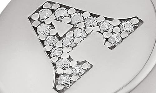 Shymi Pavé Signet Initial Ring In Metallic