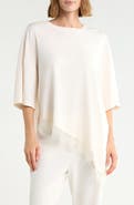 Renee C Lace Hem Assymetric Top