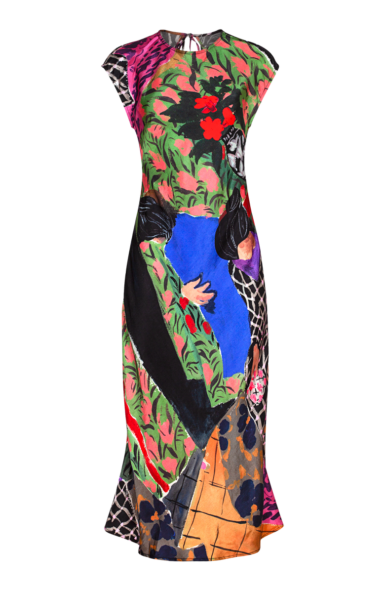 Untitled in Motion Cappella Open Back Midi Dress, Main, color, Chambers