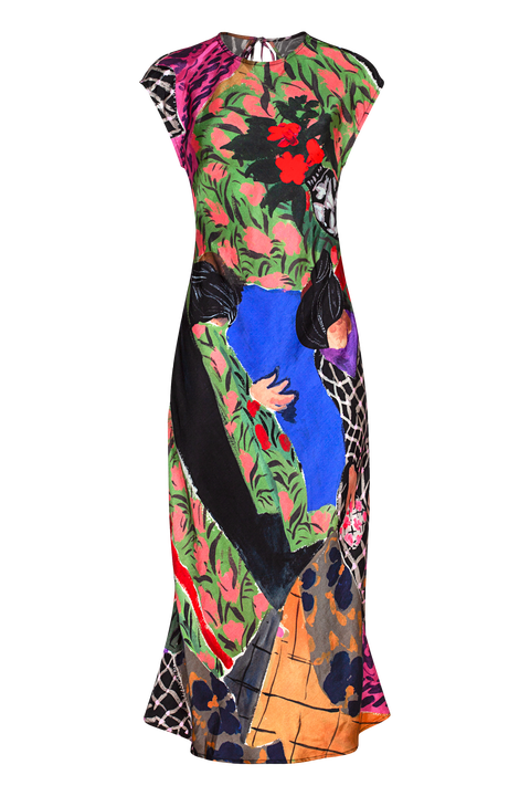 Cappella Open Back Midi Dress