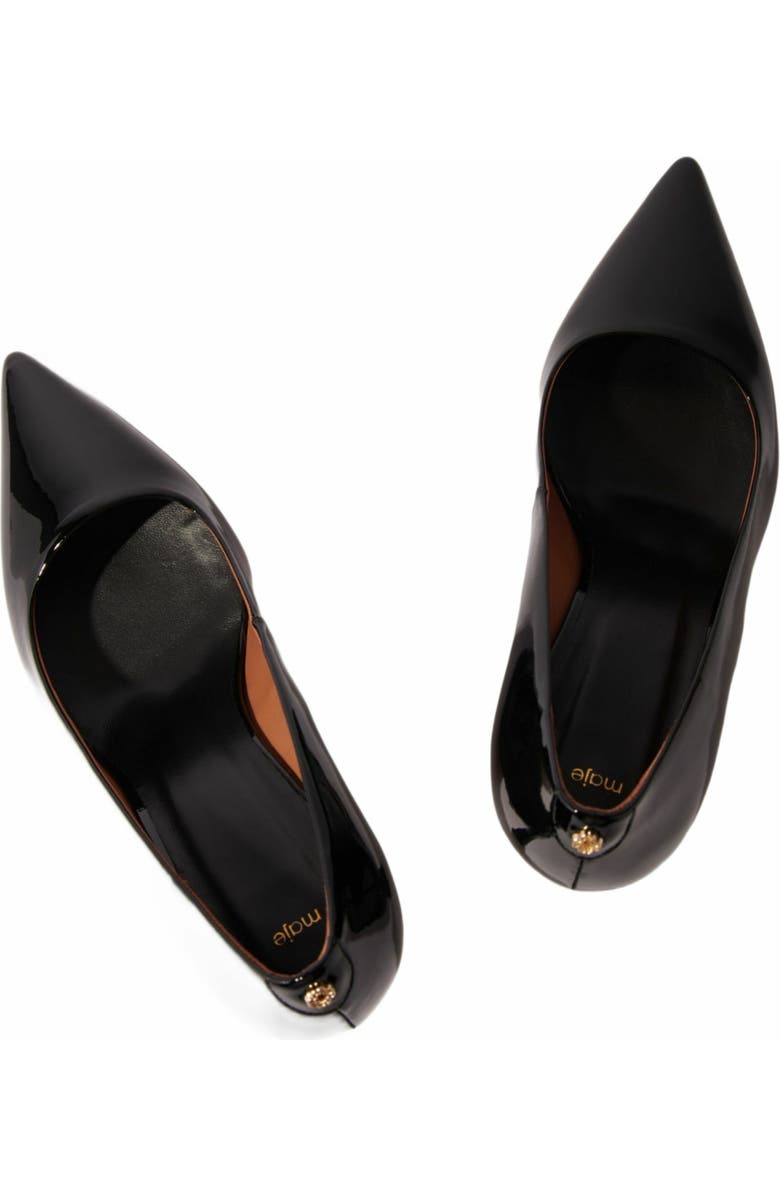 maje Leather pumps with pointed toes, Alternate, color,