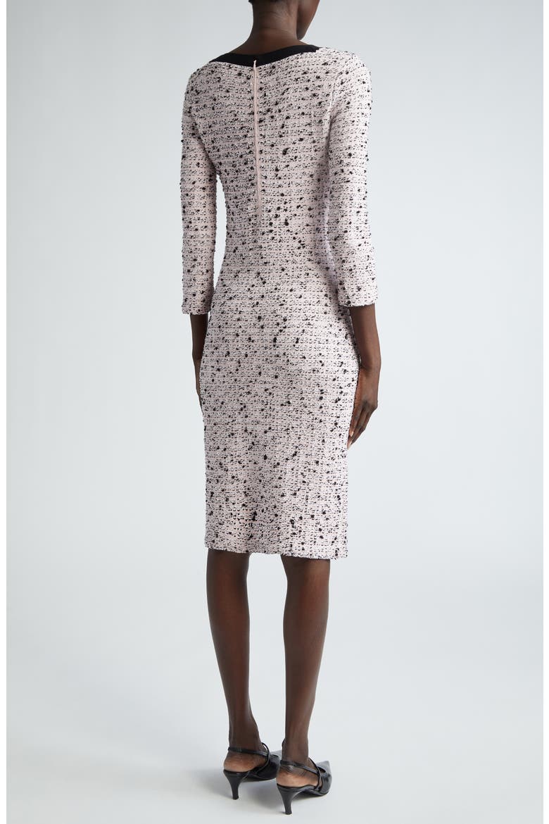 Donna Tweed Sheath Dress, Alternate, color, BLACK/ PINK MULTI