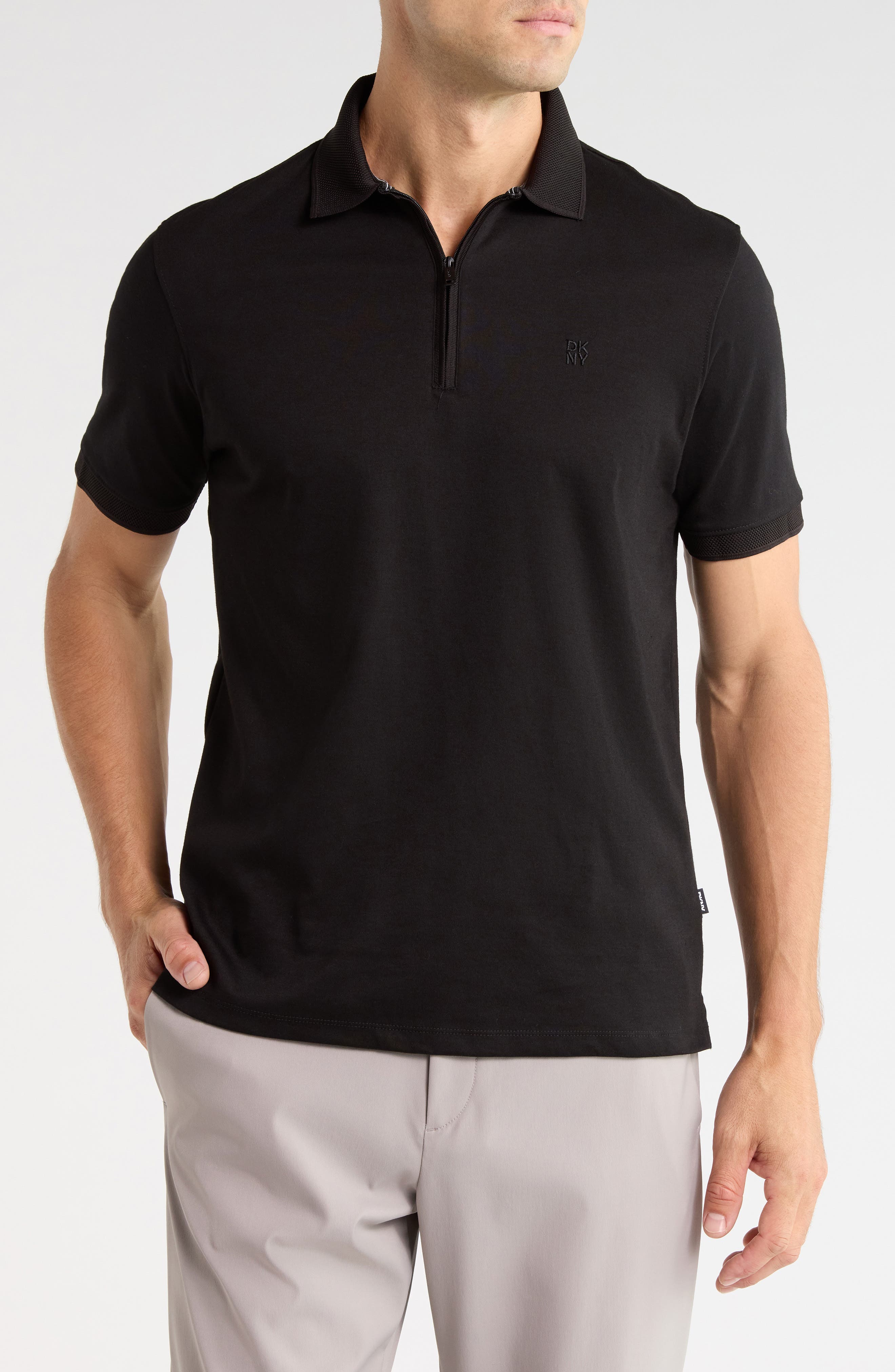 Everette Quarter Zip Knit Polo