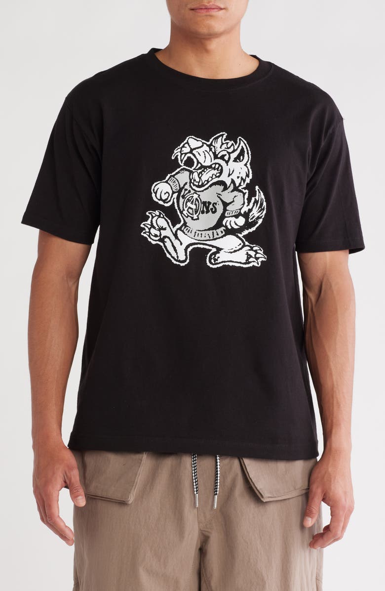 Vans Big Bad Wolf Graphic T-Shirt, Main, color, Black