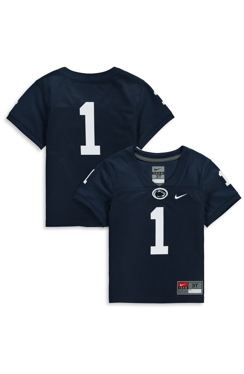 Nike Toddler Nike #1 Navy Penn State Nittany Lions Team Replica Football Jersey, Main, color, Navy