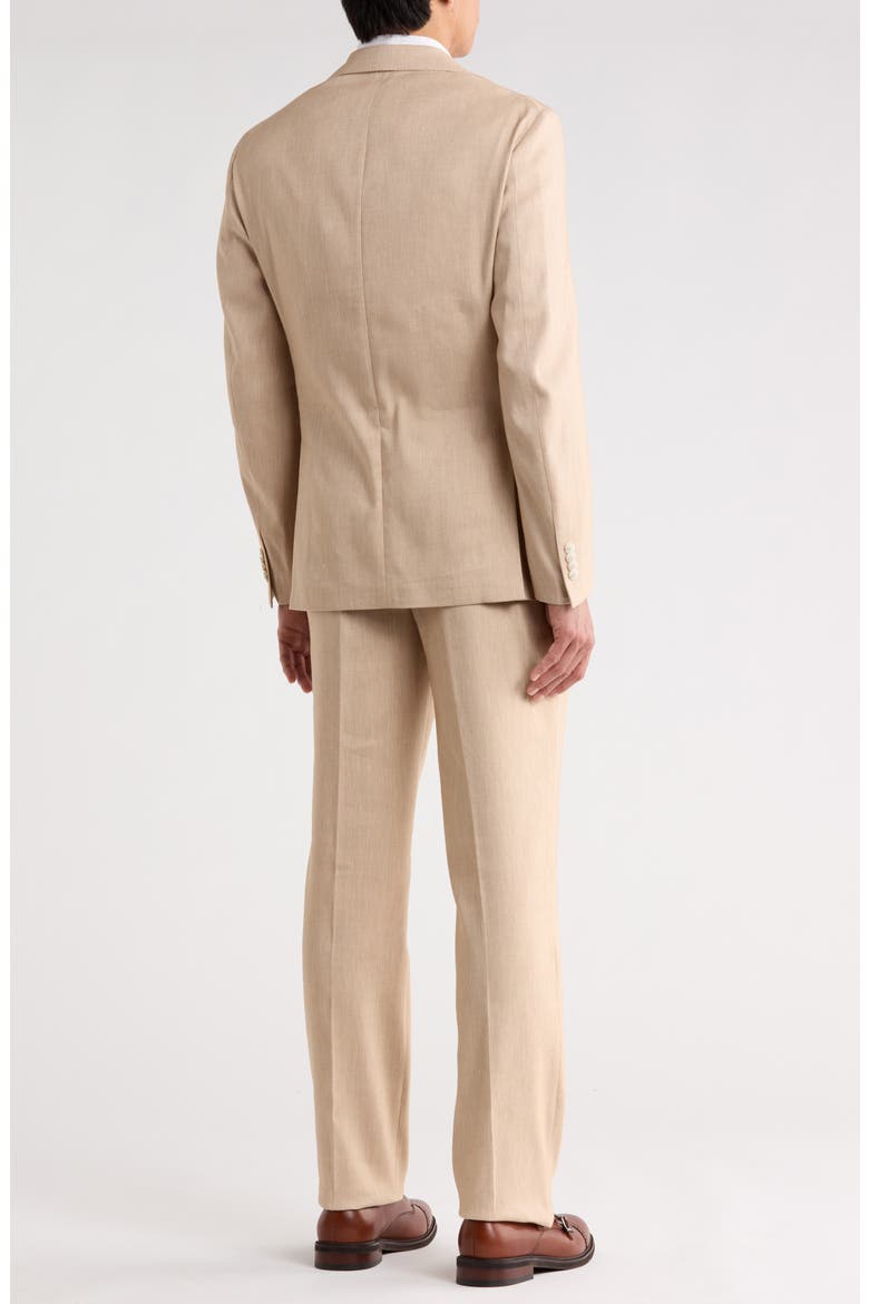 Linen Blend Suit, Alternate, color, TAN