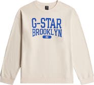 G-STAR Colletiate Relaxed Fit Organic Cotton French Terry Crewneck Sweatshirt