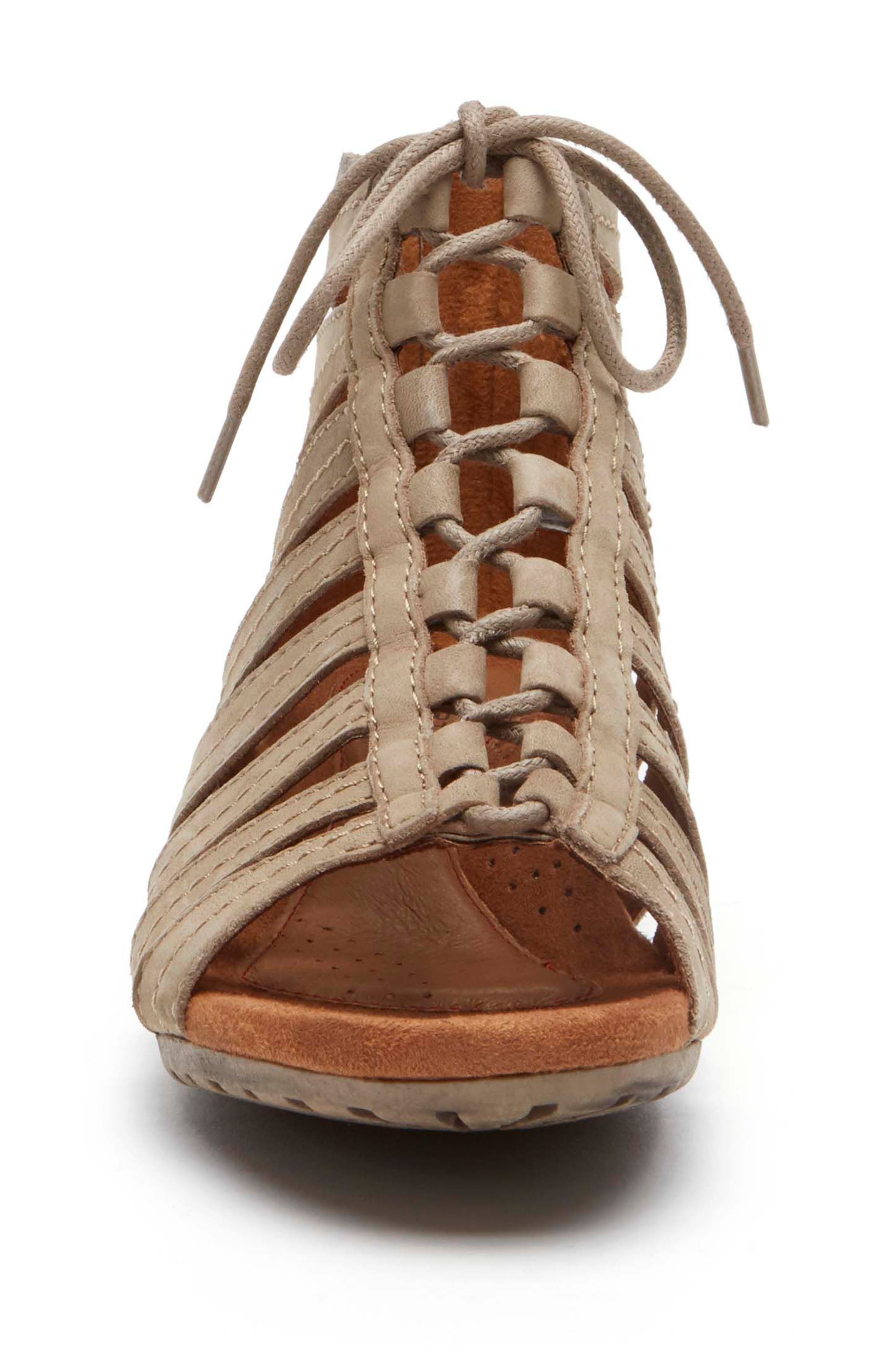 Rockport Cobb Hill 'Gabby' Lace-Up Sandal, Alternate, color, 