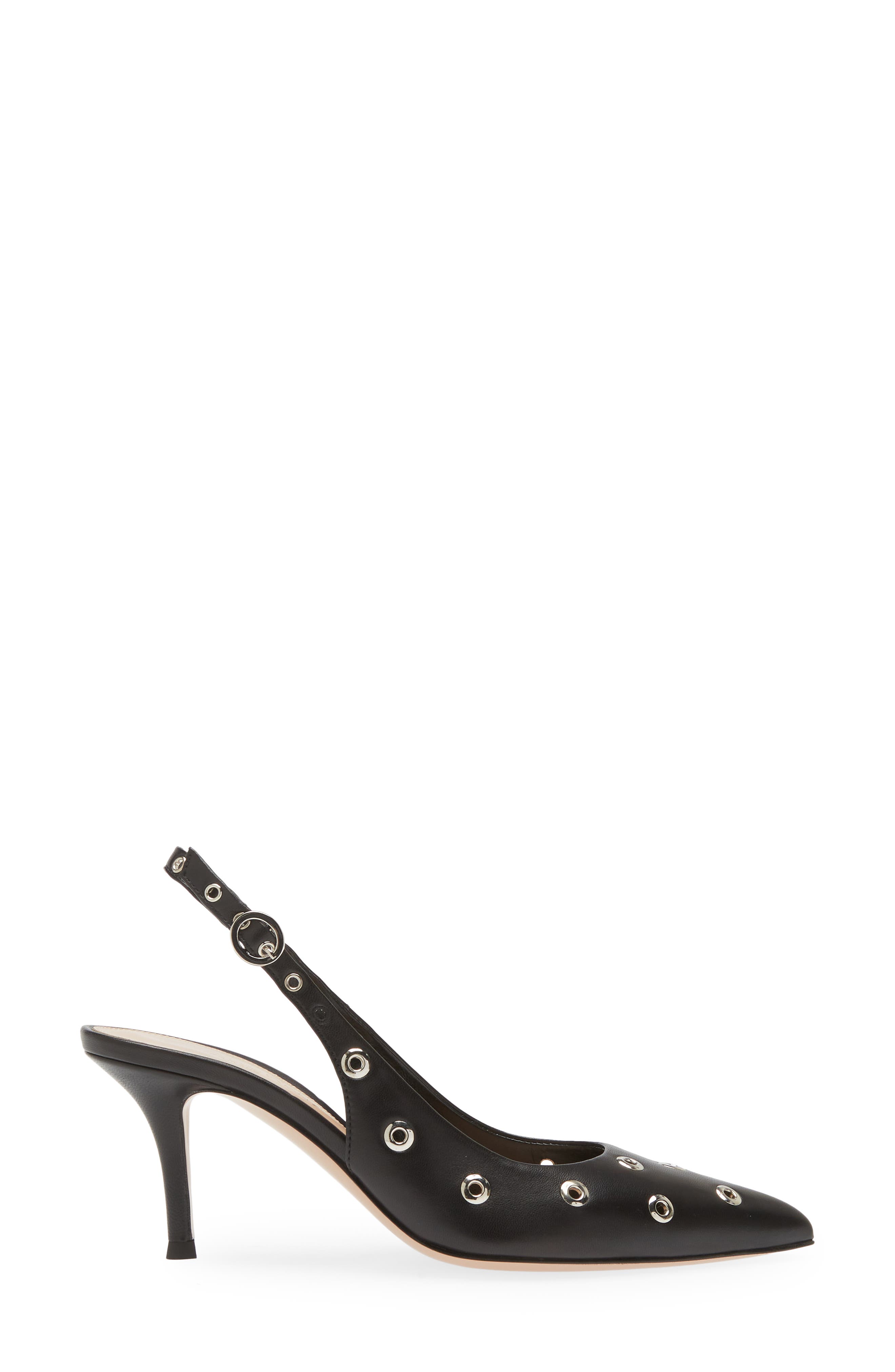 Gianvito Rossi Grommet Detail Pointed Toe Pump, Alternate, color, 