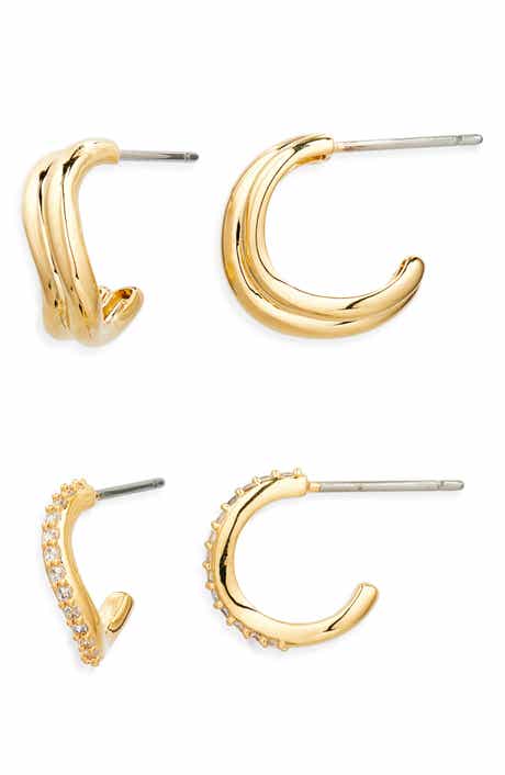 The Perfect Gift Set of 2 Wavy Hoop Earrings