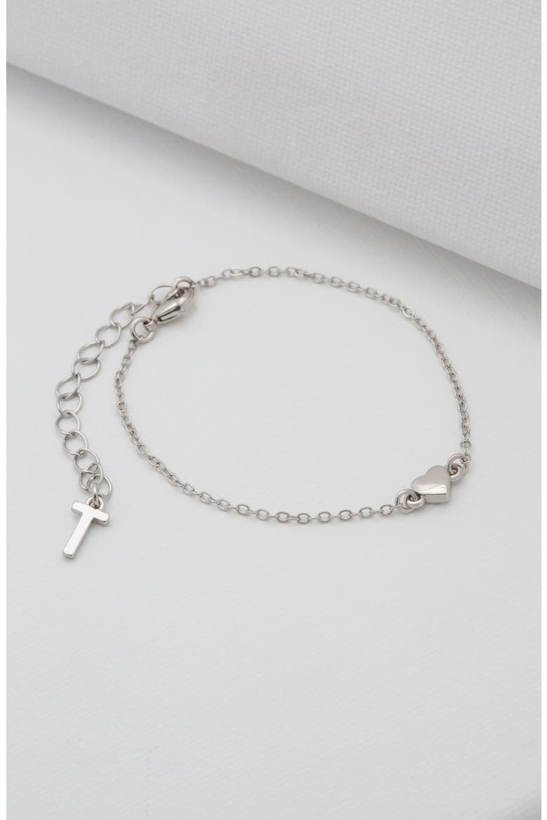 Harsaa Tiny Heart Bracelet, Alternate, color, SILVER TONE