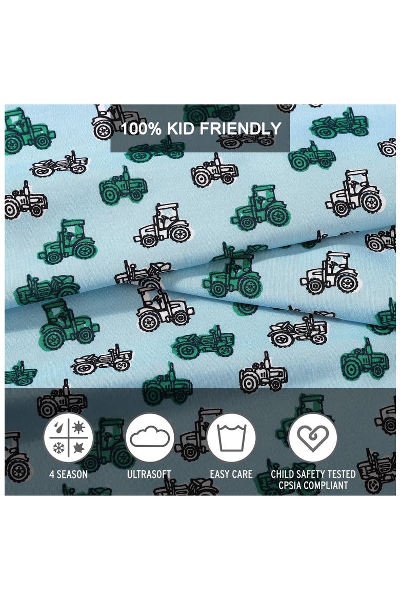 Little Rider Cotton Sheet Set, Alternate, color, BLUE/ GREEN