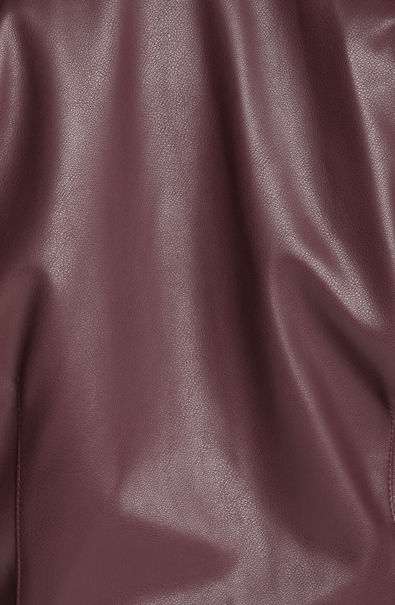Rebecca Taylor Faux Leather Belted Jacket, Alternate, color, 
