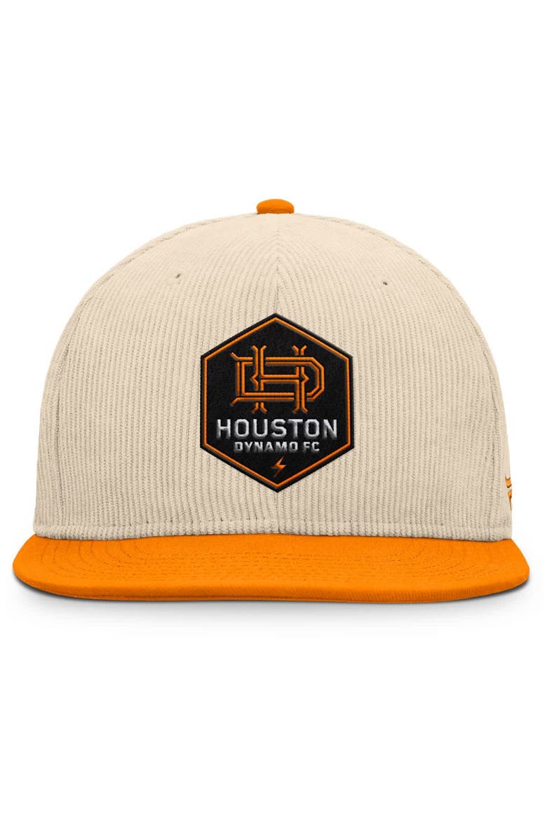 FANATICS Men's Fanatics Cream Houston Dynamo FC Tempo Corduroy Snapback Hat, Alternate, color, 