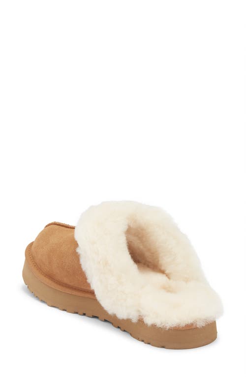 Ugg(r) Kids' Disquette Genuine Shearling Trim Slipper In Brown