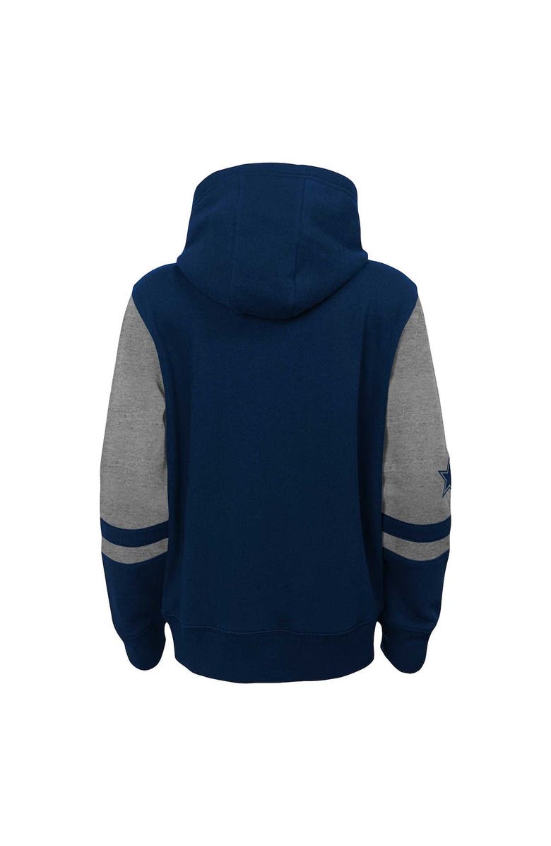 Outerstuff Preschool Navy Dallas Cowboys Stadium Color Block Full-Zip Hoodie, Alternate, color, Navy