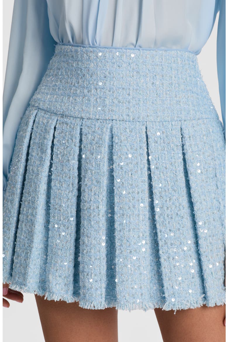 Emilie Box Pleat Miniskirt, Alternate, color, CAROLINA BLUE
