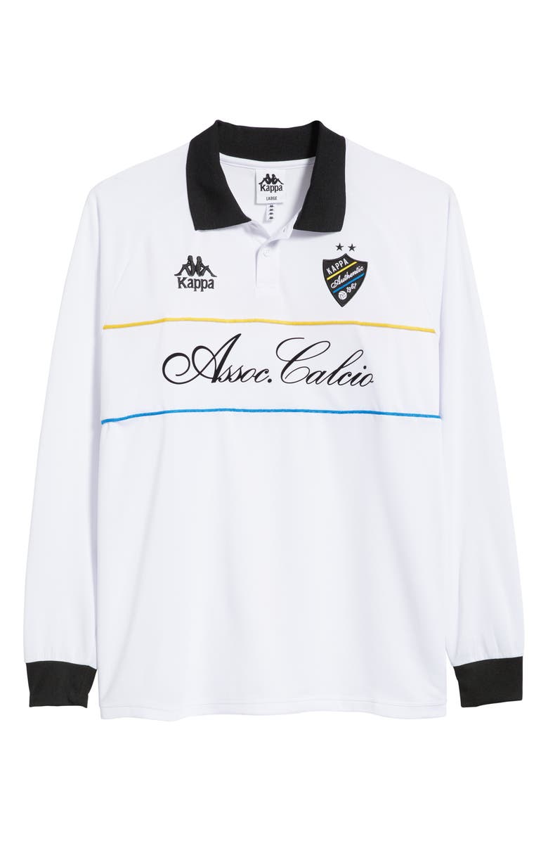 KAPPA Olafure Authentic Soccer Shirt, Alternate, color, White - Black